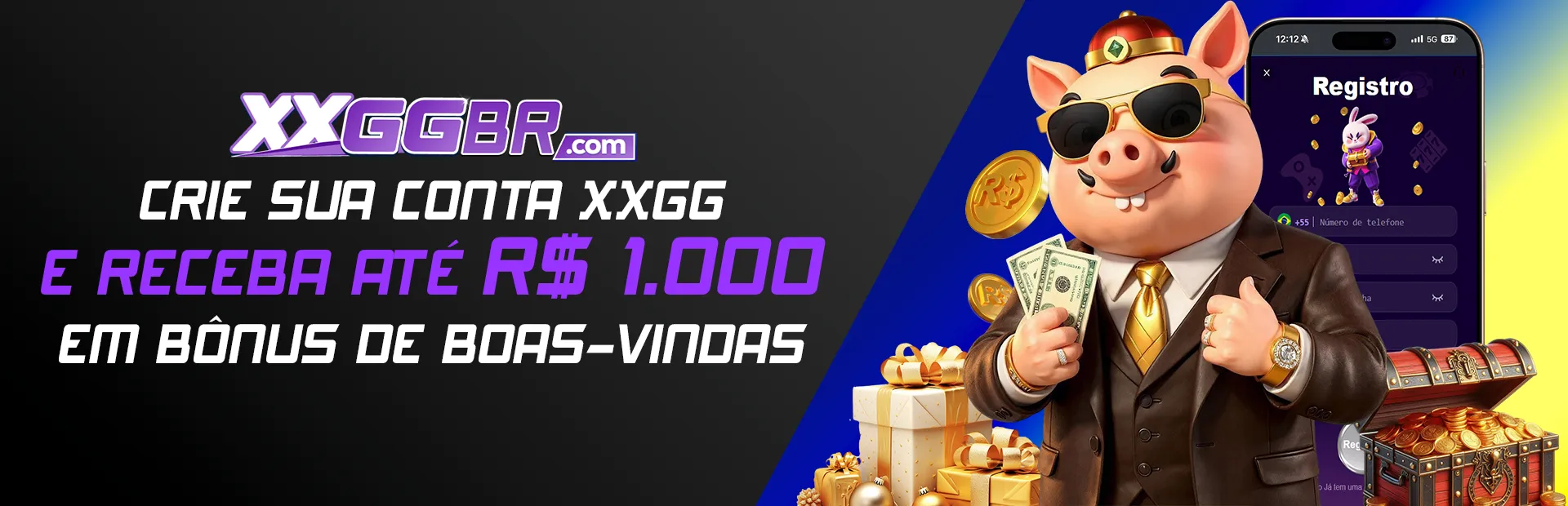 Crie sua conta xxgg e receba até R$ 1.000 em bônus de boas-vindas